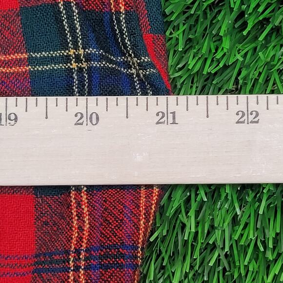 Adams-Row Country Wool Plaid Button Shirt Medium 21x28 Baggy Flannel - Picture 9 of 15